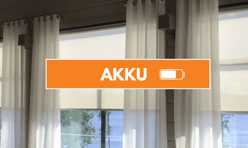 Akkukäyttöinen moottorirullaverho