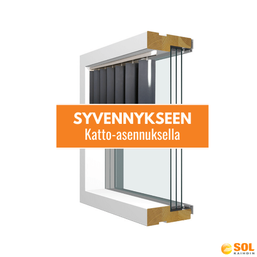 Lamelliverho, Ikkunan syvennykseen